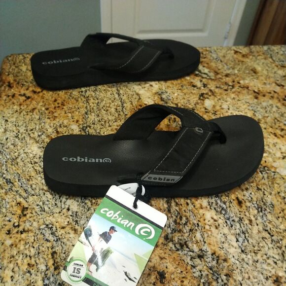 Vtg Man Cobian Maverick 11 Flip Flop Sandal MAV 10-001 Black 100% Original New - Picture 4 of 12